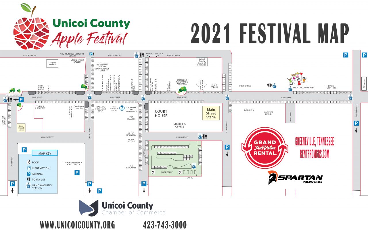 Festival Map Unicoi County Apple Festival